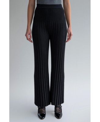Women's Marcelle Pleated Knit Trousers