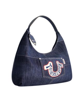 Retro Logo Denim Hobo Bag