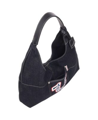 Retro Logo Denim Hobo Bag
