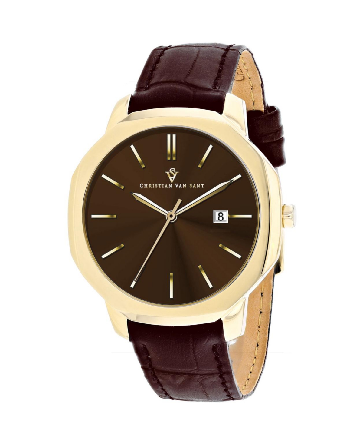 Men's Octavius Slim Brown Dial Watch - CV0537 - Brown