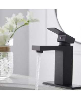 Single Hole Single-Handle Low-Arc Bathroom Faucet with Pop-up Drain Assembly