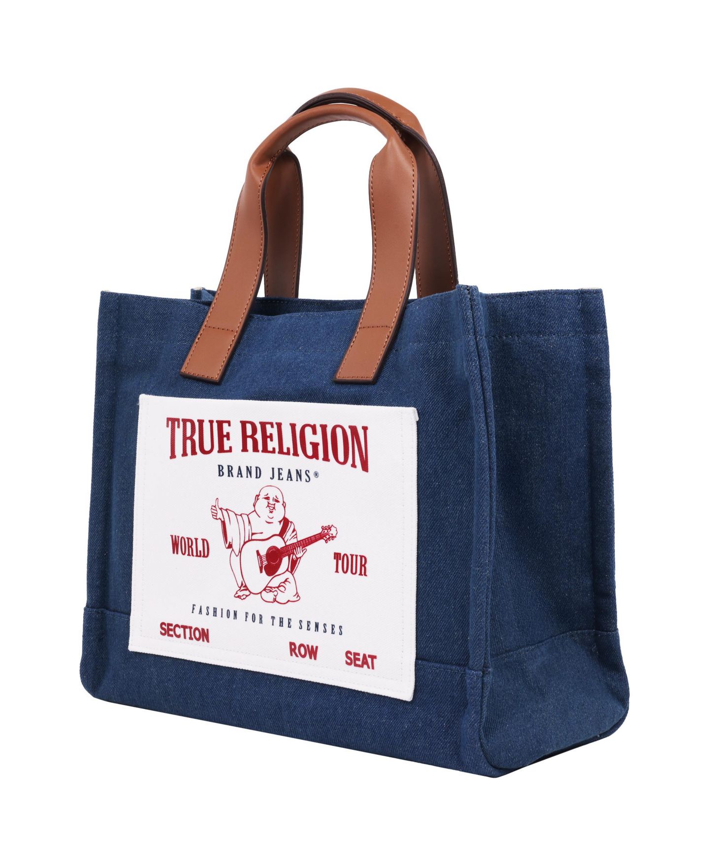 Женская сумка True Religion Medium Buddha Pocket Tote, цвет: Средний синий — фото 4