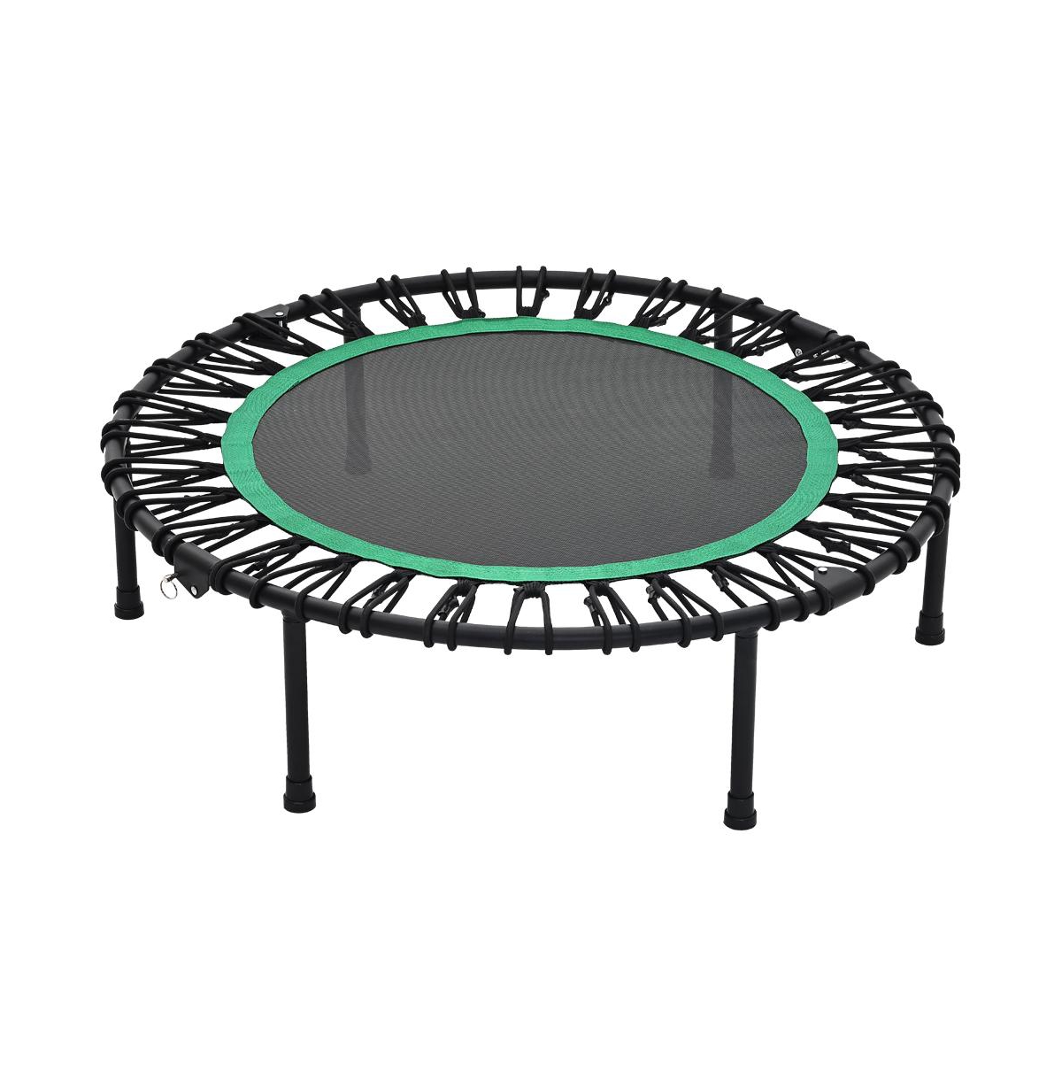 Rebounder Trampoline for Adults with Bungee Cords, Portable Fitness Exercise Mini Trampoline Without Handle - Black