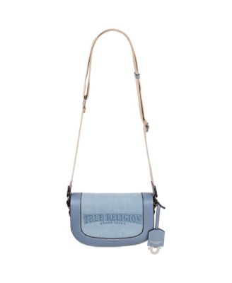 Dark Denim Logo Saddle Bag
