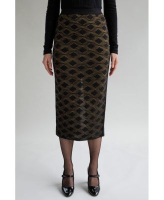 Women's Geometric Jacquard Knit Pencil skirt
