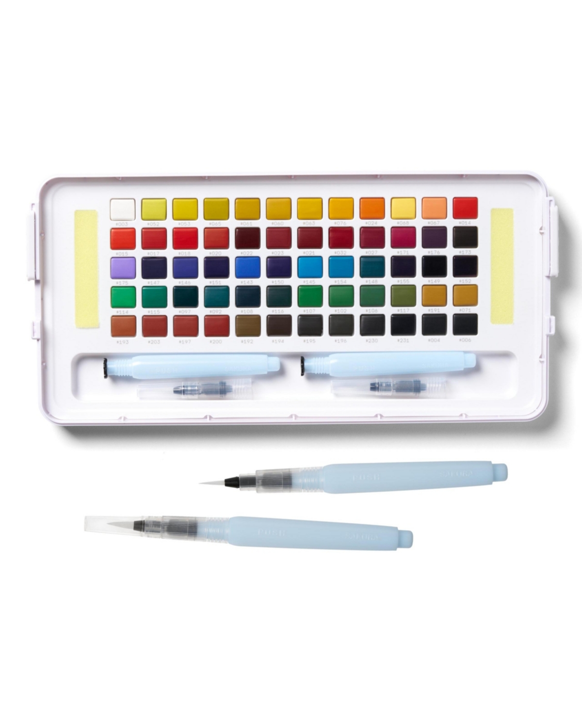 Koi Studio Kit - Watercolor Set - 60 Colors - 2 Water Brushes - 2 Sponges - 2 Palettes