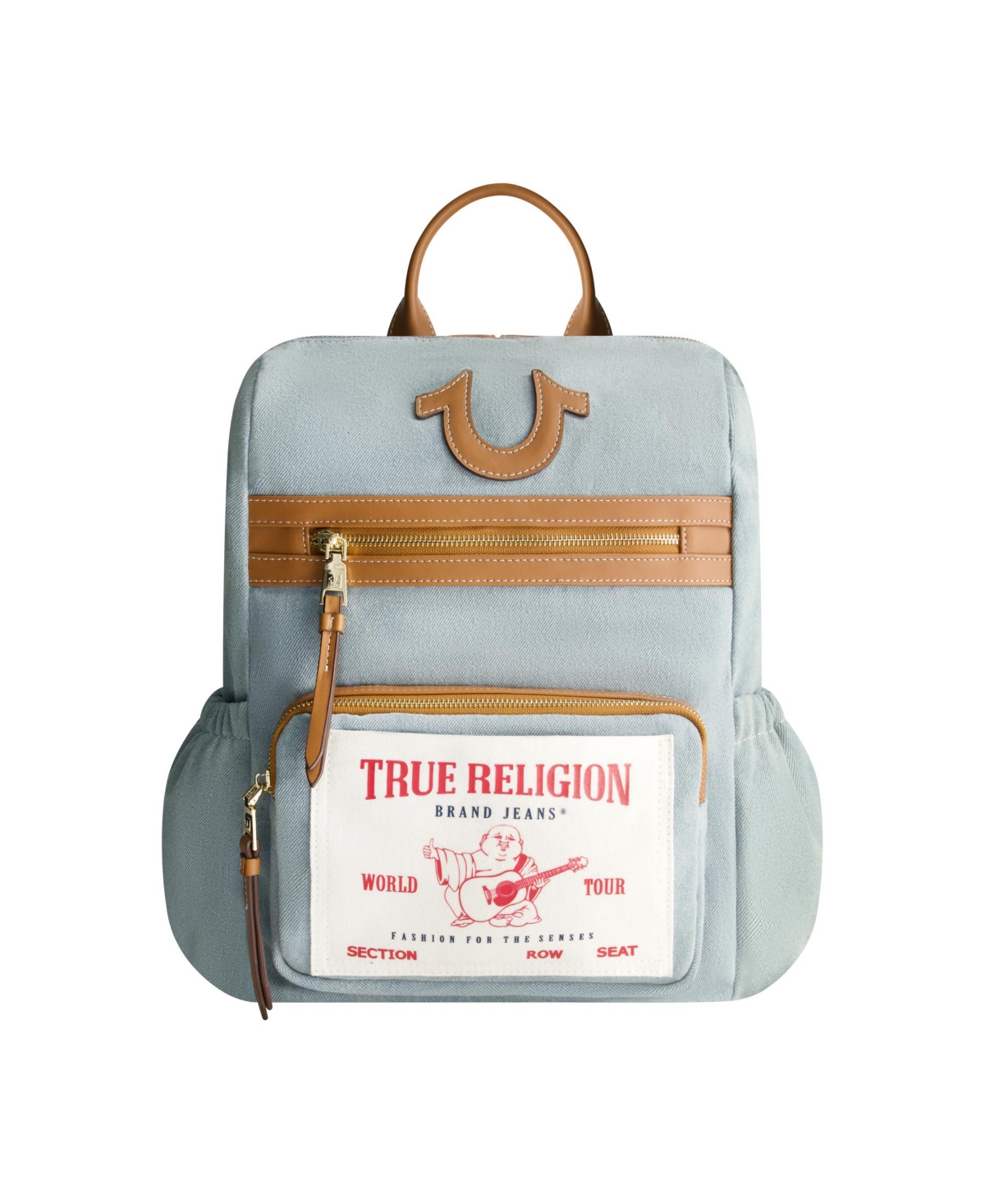 Buddha Pocket Denim Backpack - Denim