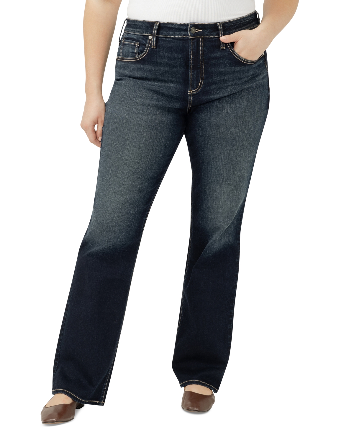 Plus Size Avery High Rise Curvy Fit Bootcut Jeans - Dakota