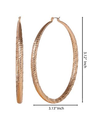 Wide Textured Hoop Earrings