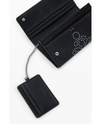 Women's Large studded cardholder wallet