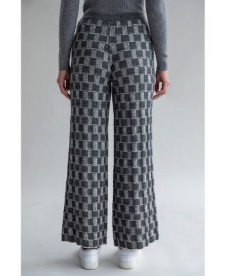 Women's Zoe Checkered Knit Trousers