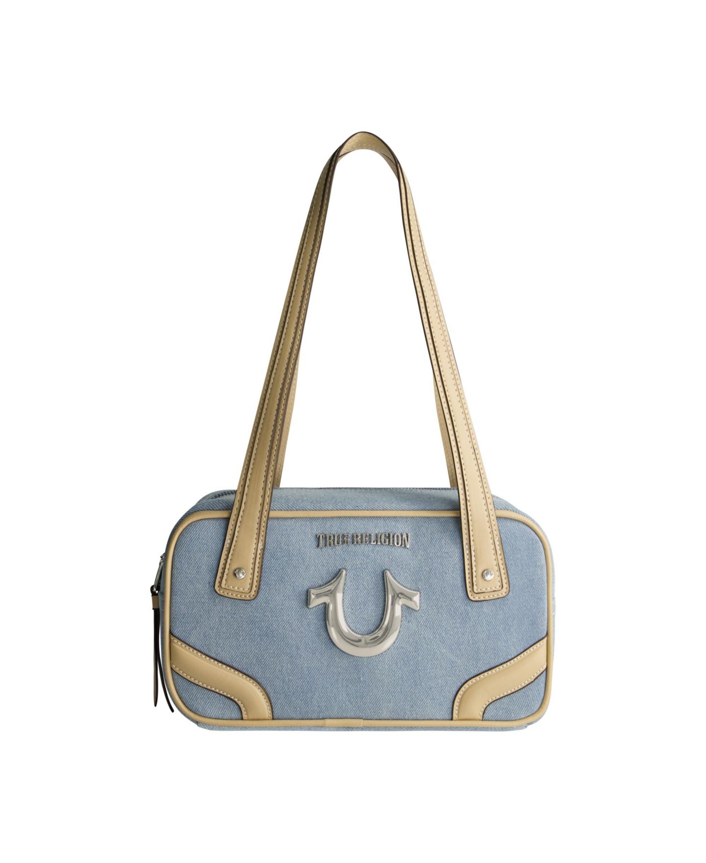 Женская сумка True Religion Small Denim Bowling Satchel, цвет: Джинсовый — фото 1