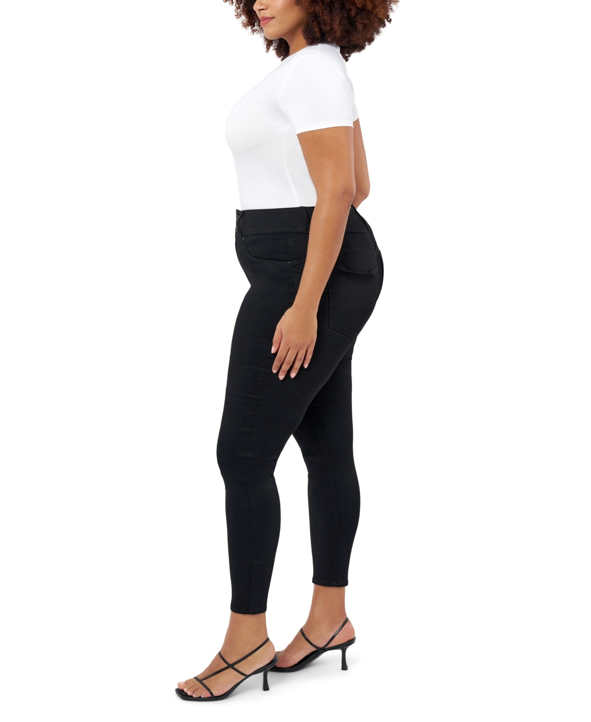 Seven7 Plus Size High Rise Curvy Legging Jeans In Black