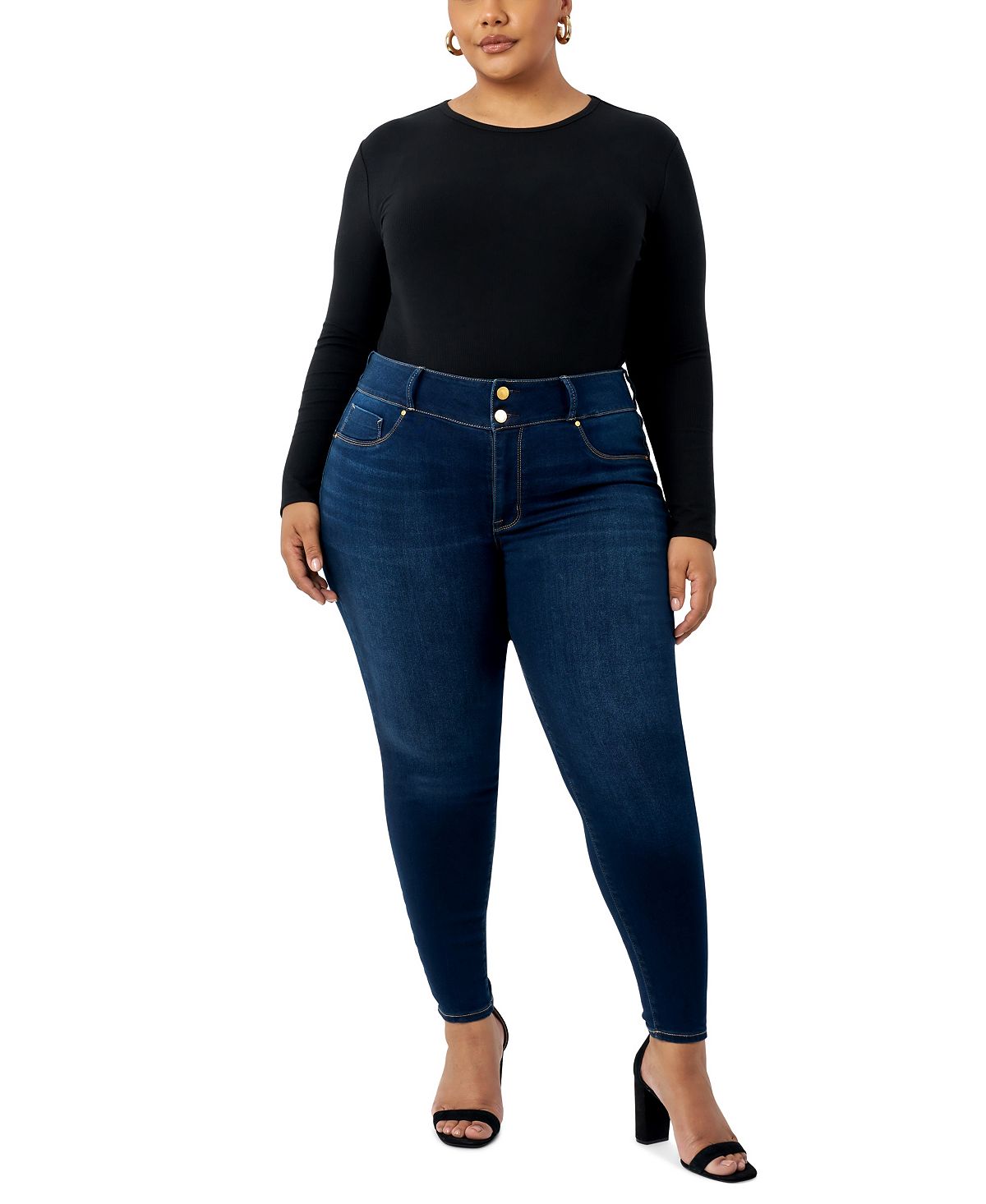 Seven7 Plus Size High Rise Curvy Legging Jeans view 1 — MAYCSS fashion products