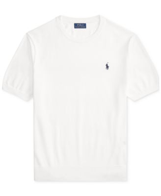 Men's Cotton Crewneck Short-Sleeve Sweater