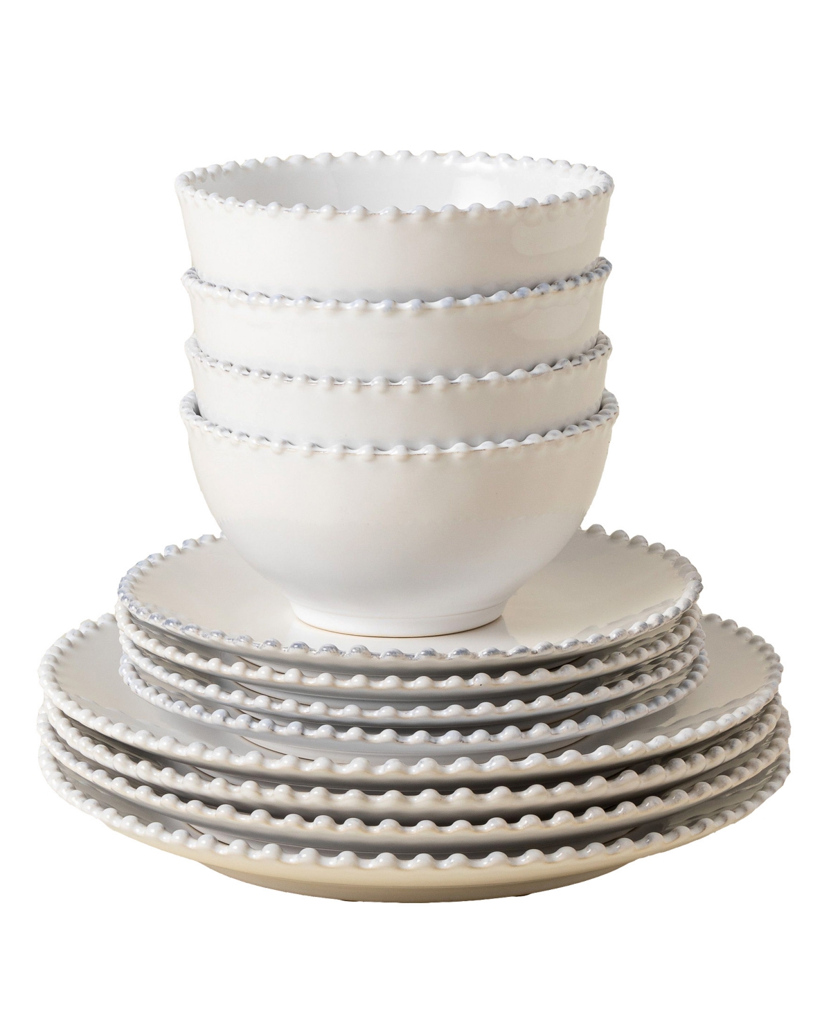 Pearl 12-Pc. Dinnerware Set, Service for 4 - White