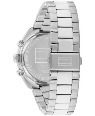 Men's Chronograph Silver Tone Stainless Steel Bracelet Watch, 40mm
