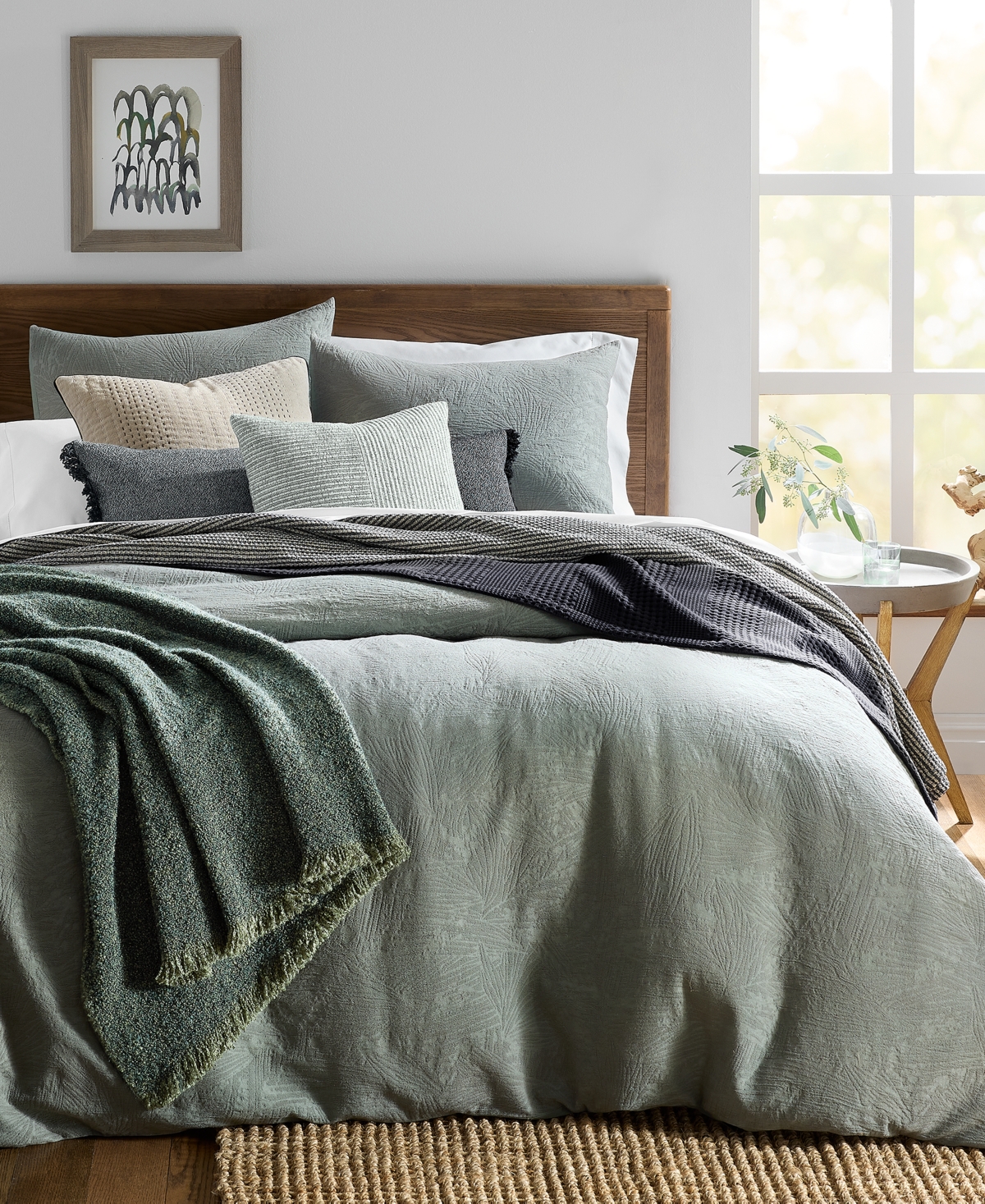 Oake Verdant Mirage 3-pc. Comforter Set, Full/queen, Exclusively At Macy's In Green