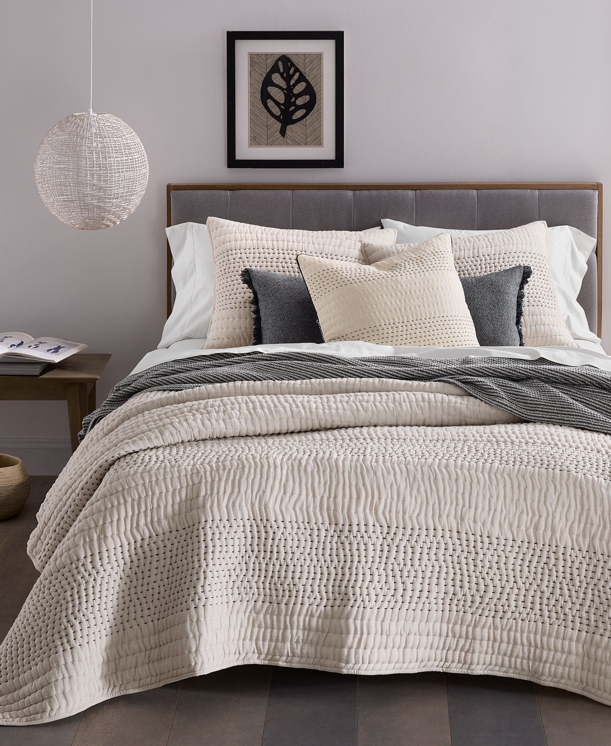 Oake Pick Stitch 3-pc. Coverlet Set, Full/queen, Exclusively At Macy's In Multi