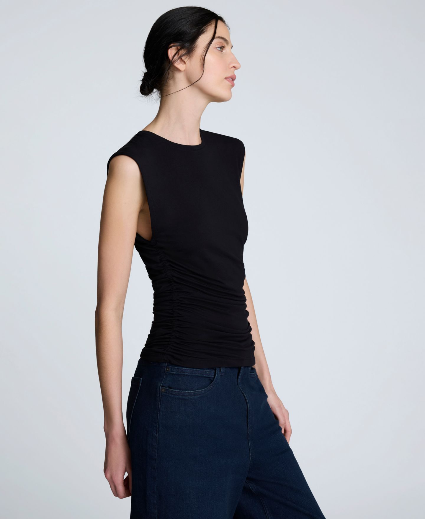 Женский топ Kenneth Cole Side-Ruched, цвет: Чёрный — фото 3