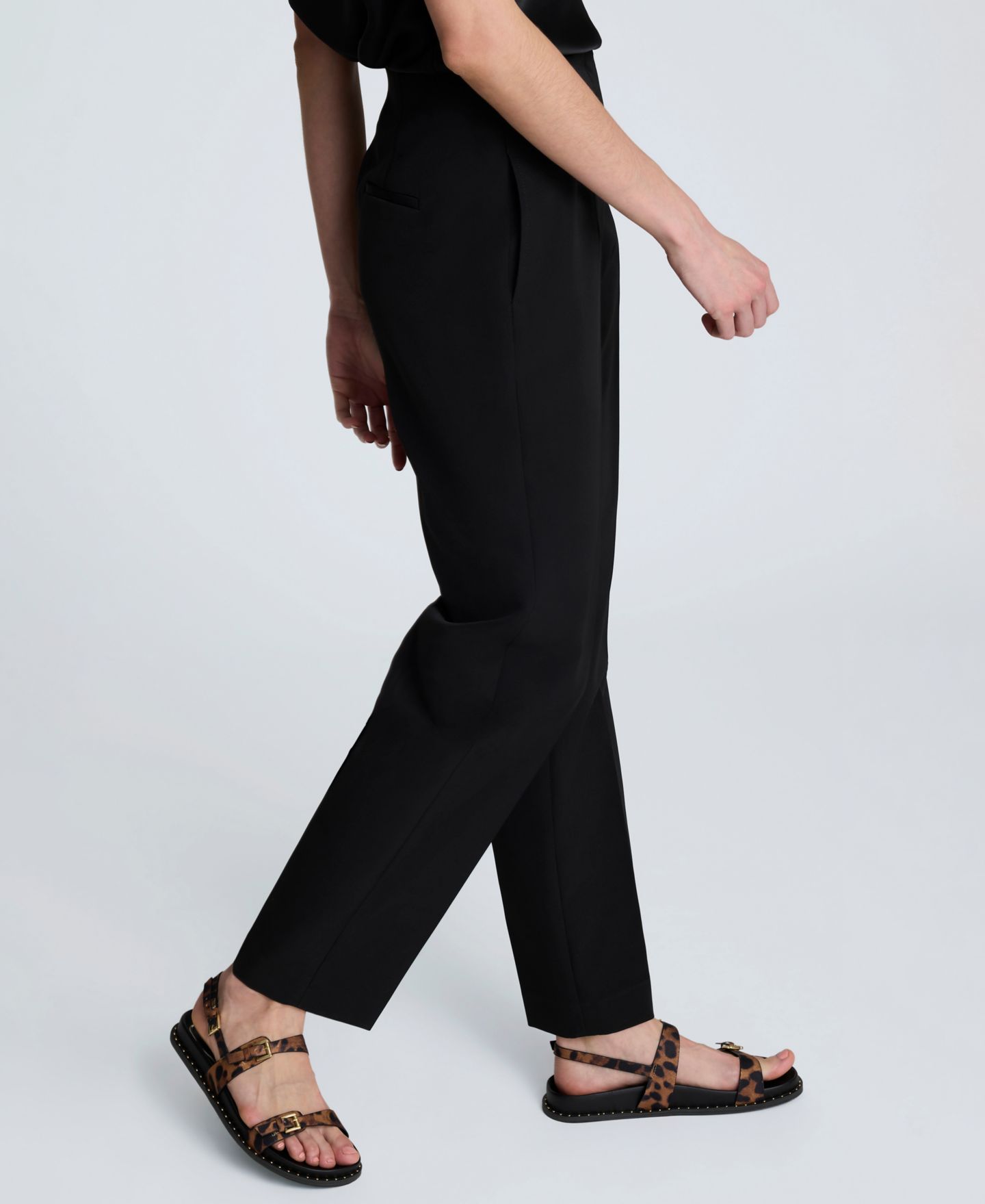 Женские брюки Kenneth Cole Luxe Twill Straight-Leg, цвет: Чёрный — фото 3