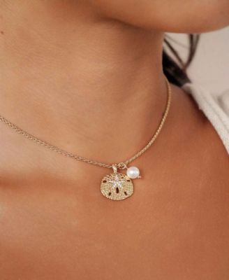 Sand Dollar Pendant Charm Necklace