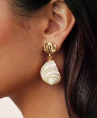 Sunken Treasure Shell Drop Earrings