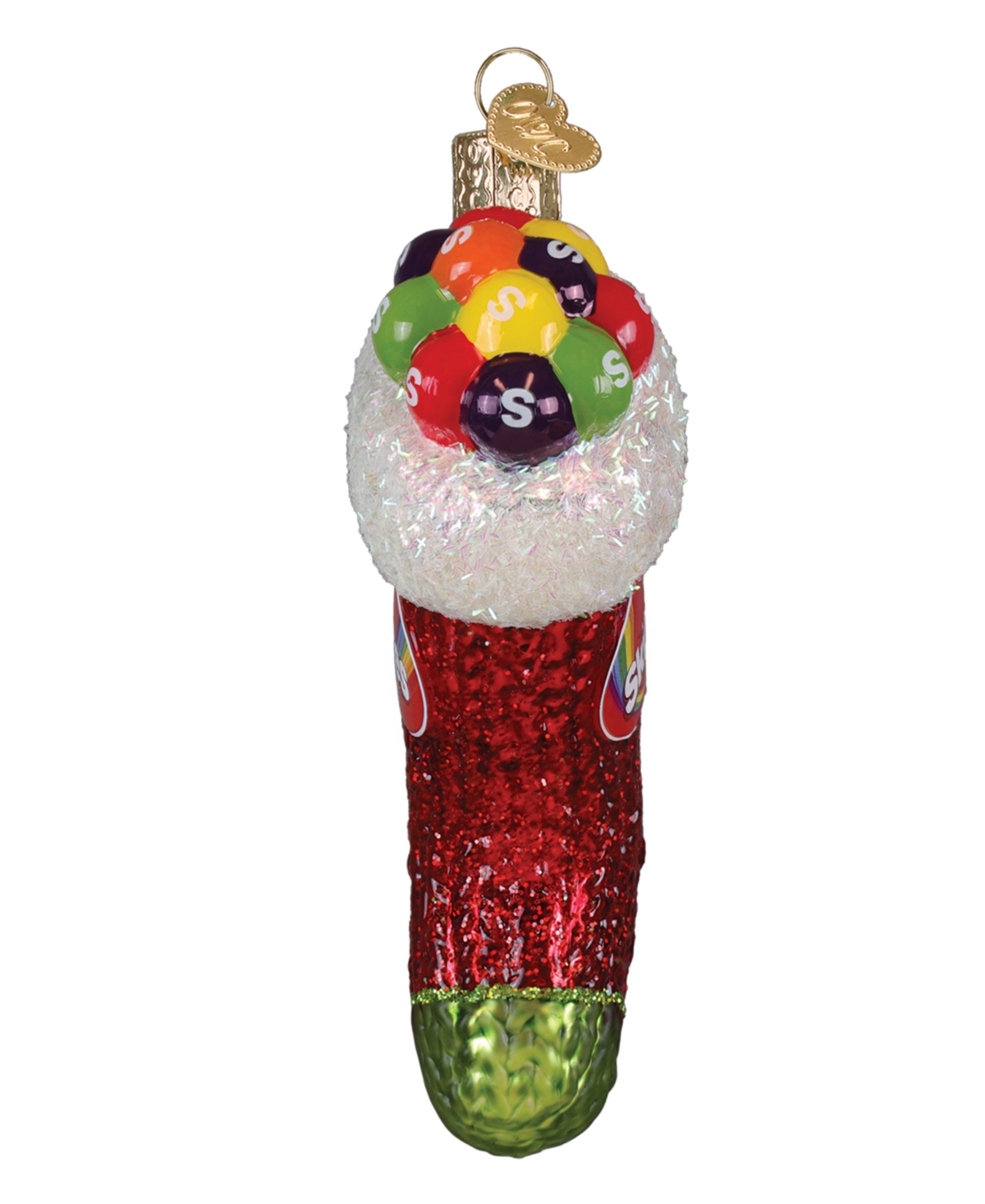 Old World Christmas 4.5" Mars Wrigley Candies Skittles Stocking Ornament In Red