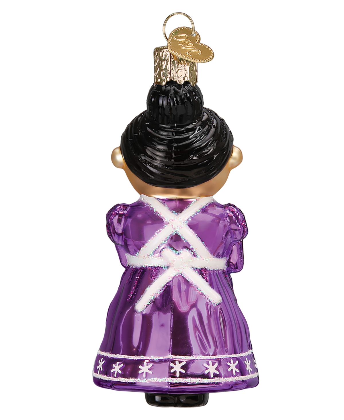 Old World Christmas 4.25" Rudolph The Red-nosed Reindeer Cheery Mrs. Claus Ornament In Purple
