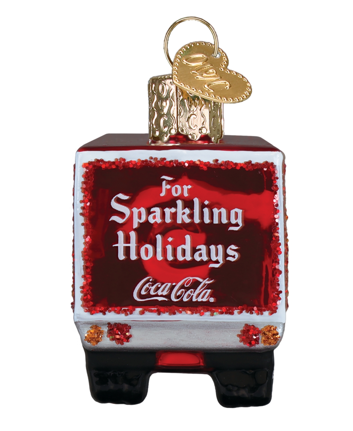 Old World Christmas 2" Coca-cola Christmas Truck Ornament In Red
