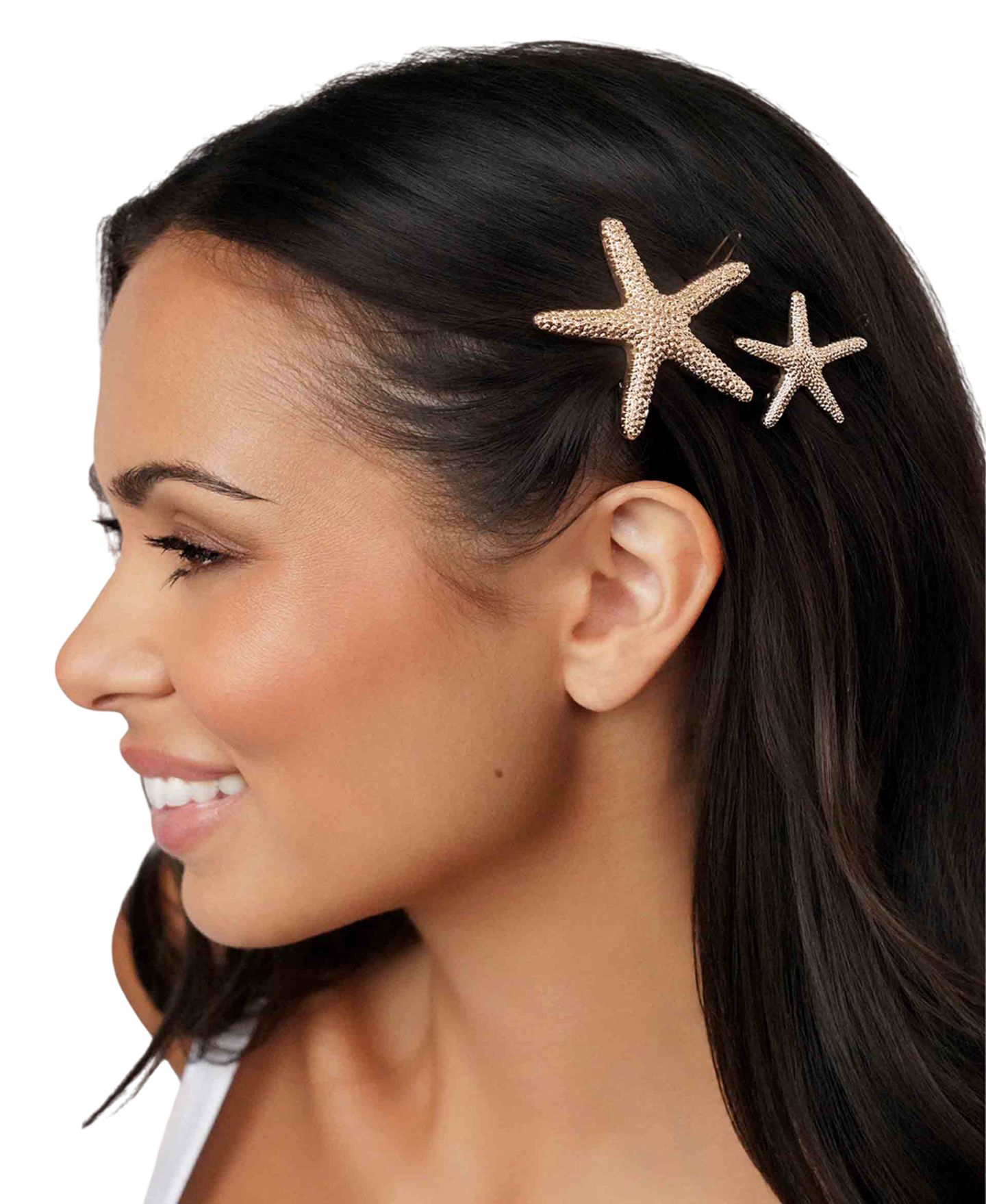 Женские аксессуары Ettika Starfish Barrette Set, цвет: Золотой — фото 3