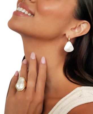 Sun-Kissed Mother of Pearl Drop Earrings