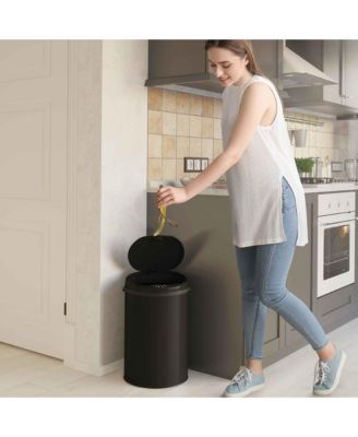 8 Gallon / 30 Liter Stainless Steel Sensor Kitchen Trash Can with Odor Filter