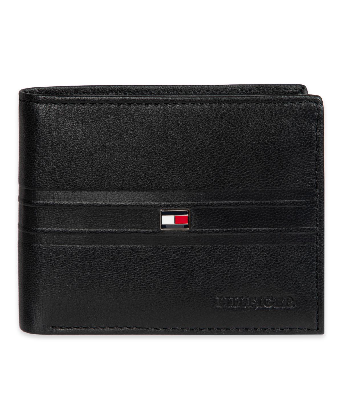 Мужской двойной дорожный кошелек с тиснением в виде RFID-полоски