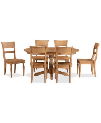 Willowmere 7-Pc. Dining Set (Round Table & 6 Wood Chairs) Created for Macy's.