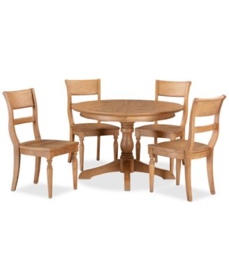 Willowmere 5-Pc. Dining Set (Round Table & 4 Wood Chairs) Created for Macy's.