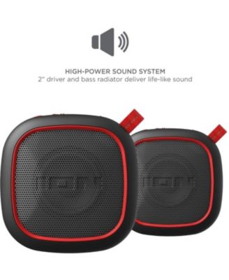 iSP153 Magnet Rocker 2-Pack - Portable Bluetooth Speaker 2 Pack - IPX5 (Black)