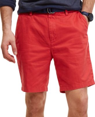 red khaki shorts