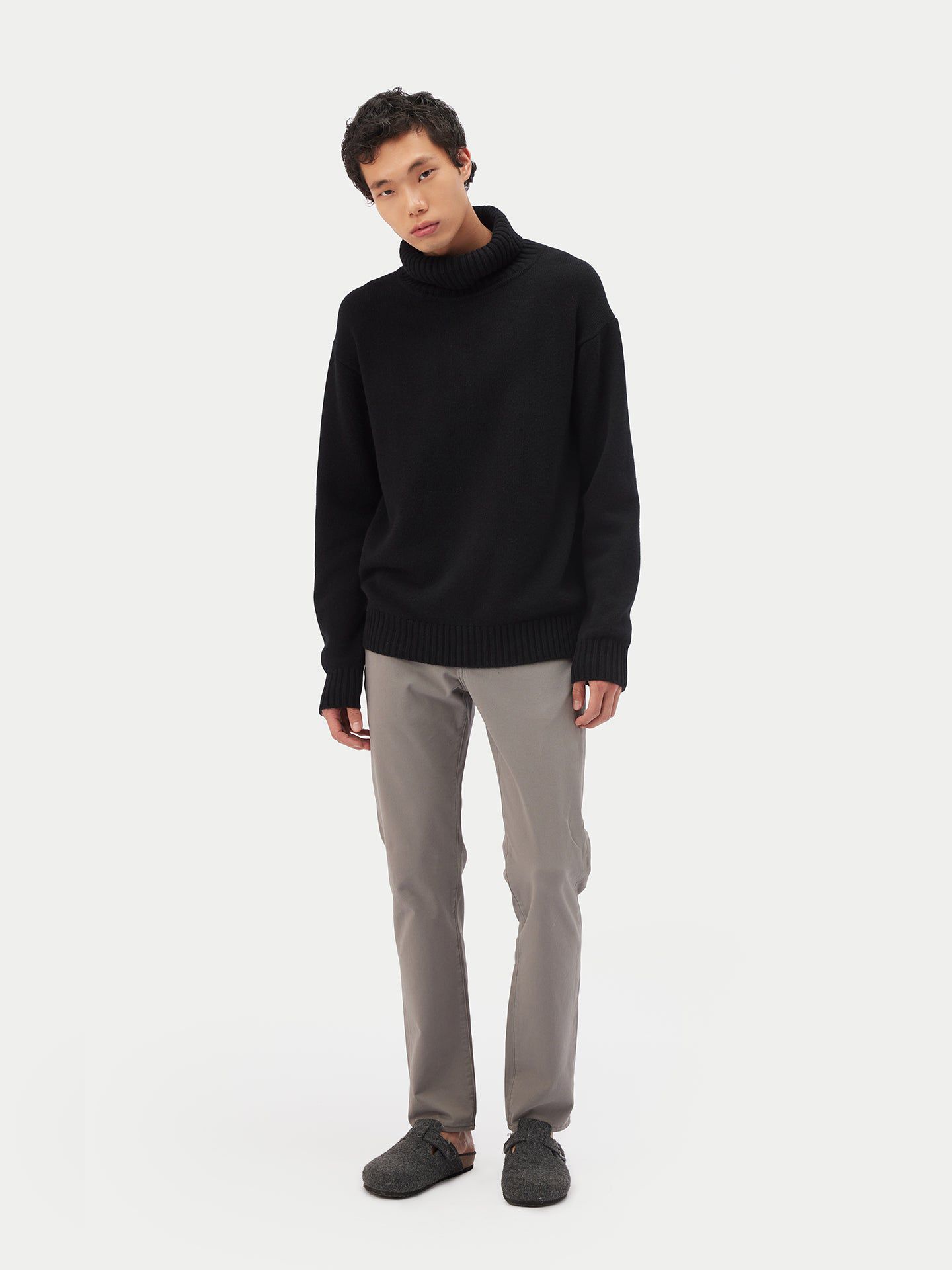 Мужская кашемировая водолазка Gobi Cashmere, цвет: Чёрный синий графитовый — фото 5