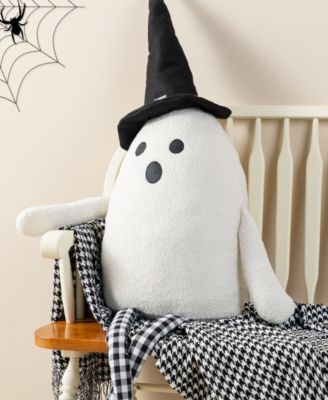 65.25" Halloween Oversized Lighted Fabric Ghost Shelf Sitter
