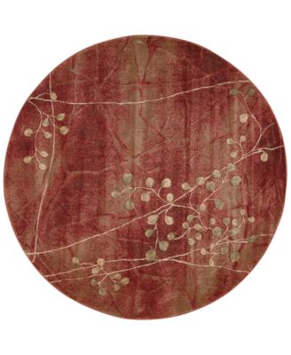 Nourison Home - Somerset Flame Blossom 5'6" Round Rug