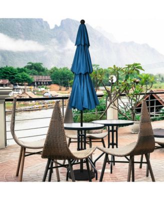 10 Feet 3 Tier Outdoor Patio Umbrella with Double Vented