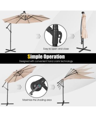 10 Feet Patio Cantilever Umbrella with Tilting System