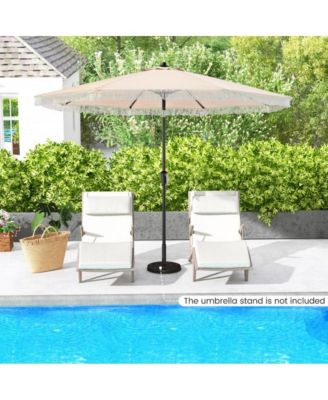 9 feet Patio Umbrella with Sun-Protective Canopy for Patio Garden Pool