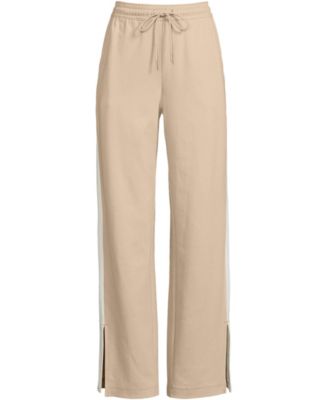 Women's Sport Knit High Rise Relaxed Straight Leg Side Stripe Pants