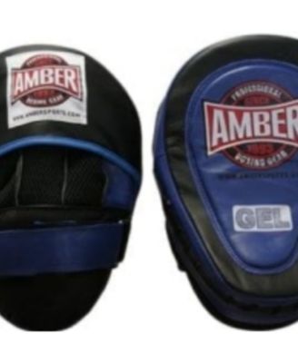 Gel-Infused Leather Punch Mitts for Boxing, Kickboxing, and MMA, Curved Design with Sweat-Resistant Lining, Shock-Absorbing Padding