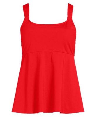 Women's Adjustable Scoop Neck Flutter Tankini Top