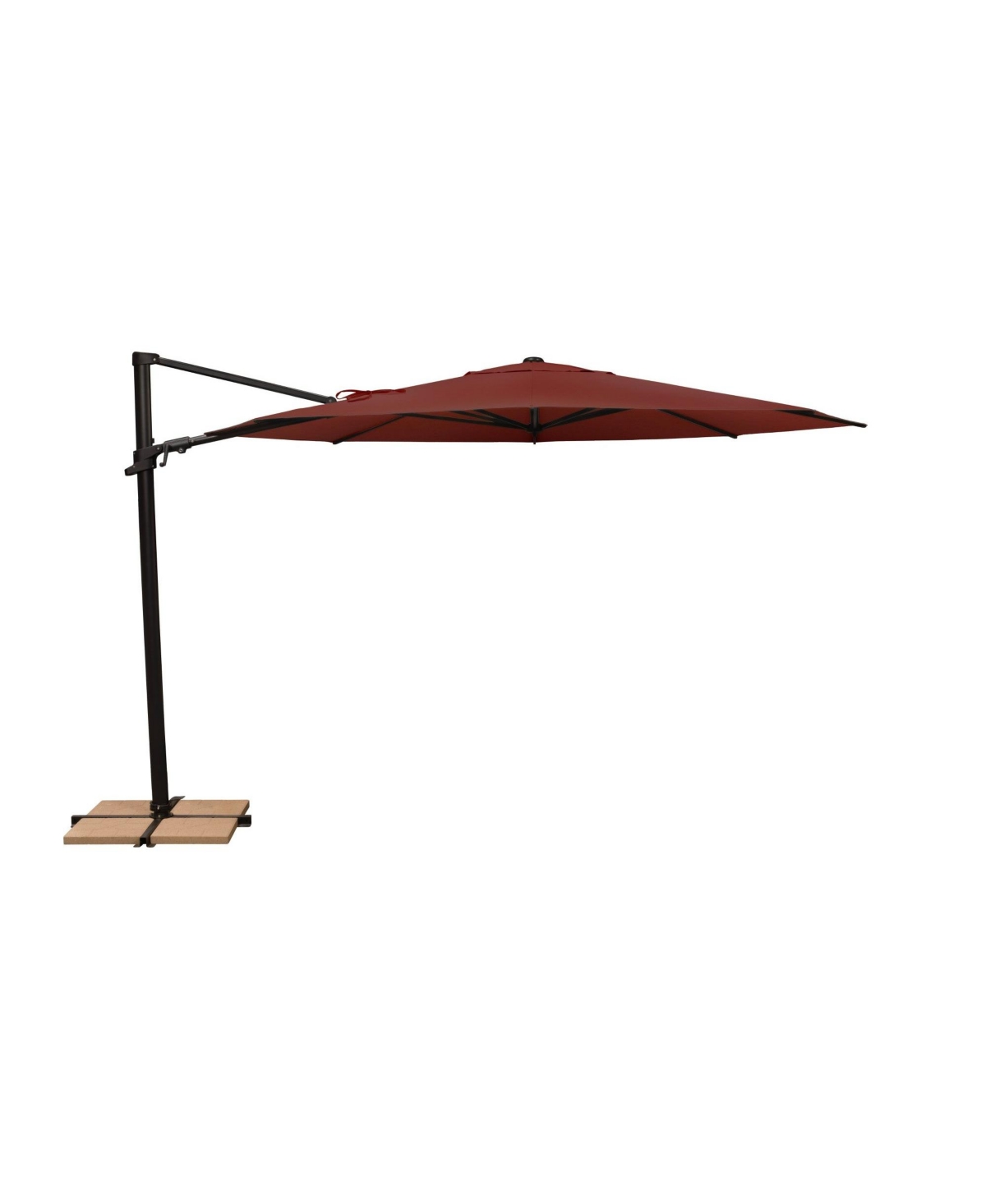 11FT Octagon Cantilever Umbrella with foot pedal, Black Frame - Spa