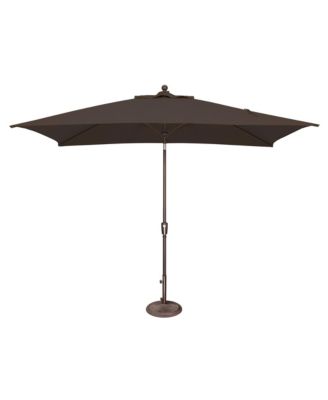 6.6FTx10FT Solefin Rectangle Patio Umbrella with Push-Button Tilt