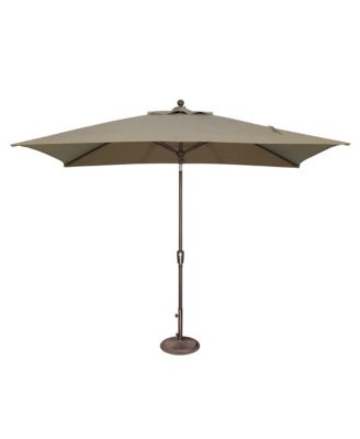 6.6FTx10FT Solefin Rectangle Patio Umbrella with Push-Button Tilt